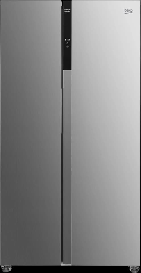 Beko GNO5324XPN in acciaio inox a porte chiuse, fotografia ufficiale