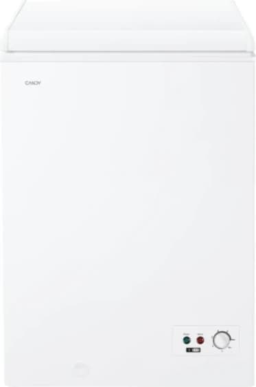 Congelatore a pozzetto Candy Artico CCHH 100E bianco con il coperchio chiuso, fotografia ufficiale