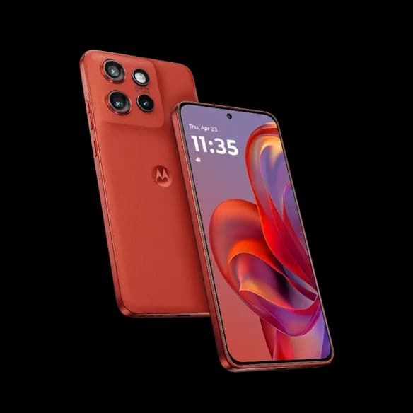Motorola edge 60 neo PANTONE Poinciana, fotografia ufficiale frontale e posteriore