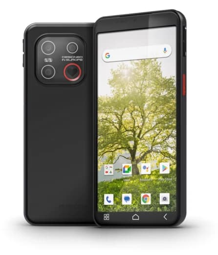 Emporia SMART.ME7 nero, fotografia ufficiale frontale e posteriore