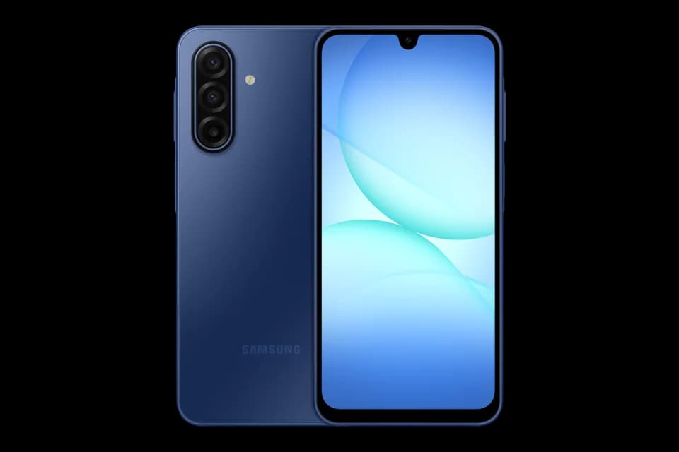 Samsung Galaxy A17 5G Blue, fotografia ufficiale frontale e posteriore