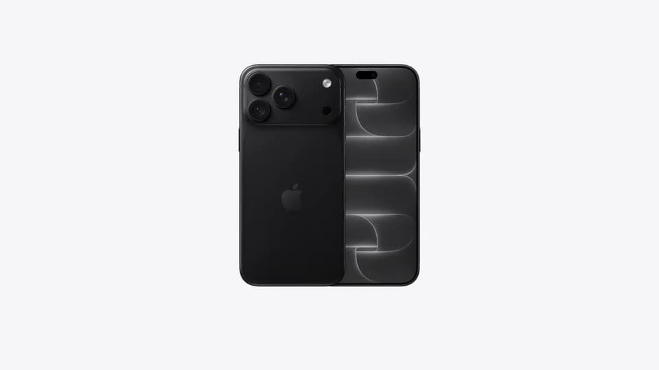 Apple iPhone 18 Pro Max Nero, vista frontale e posteriore ufficiale