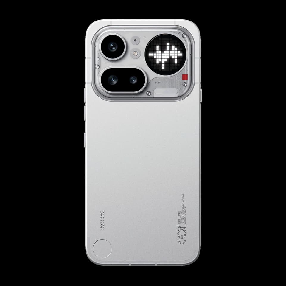 Nothing Phone (4a) Pro Silver, vista posteriore ufficiale