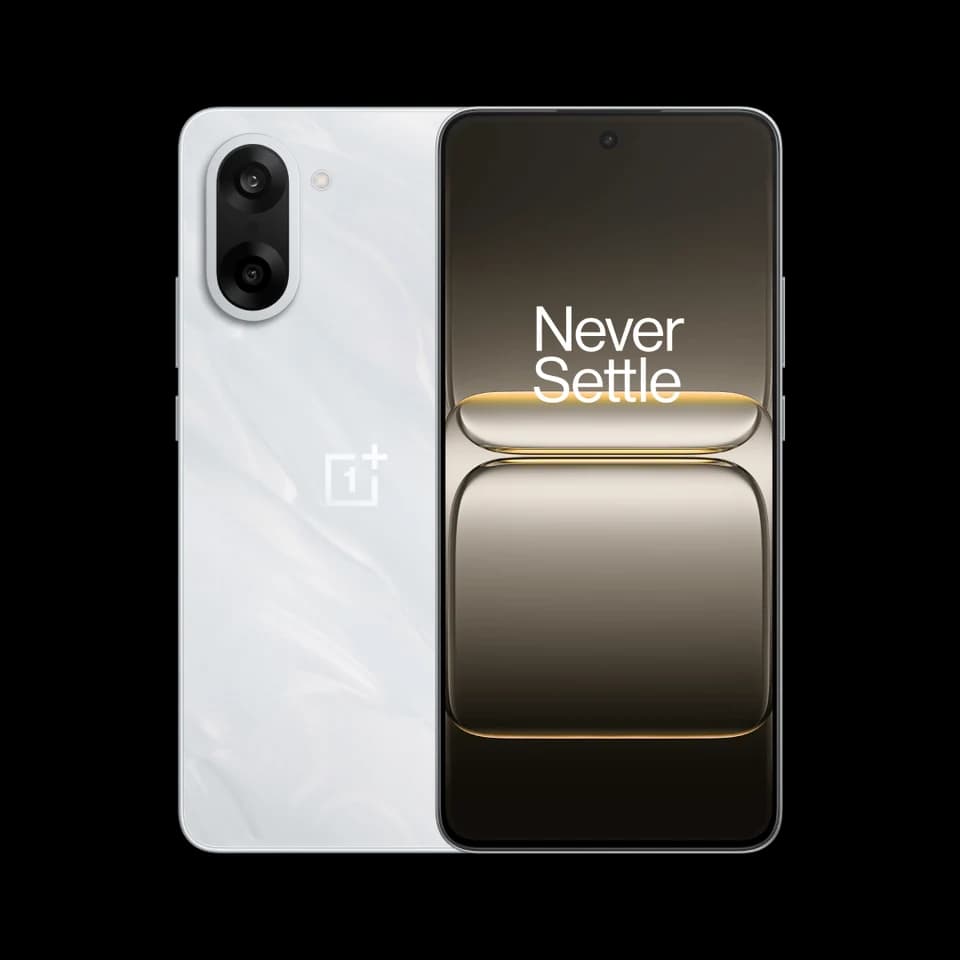 OnePlus Nord CE5 Marble Mist, vista frontale e posteriore ufficiale