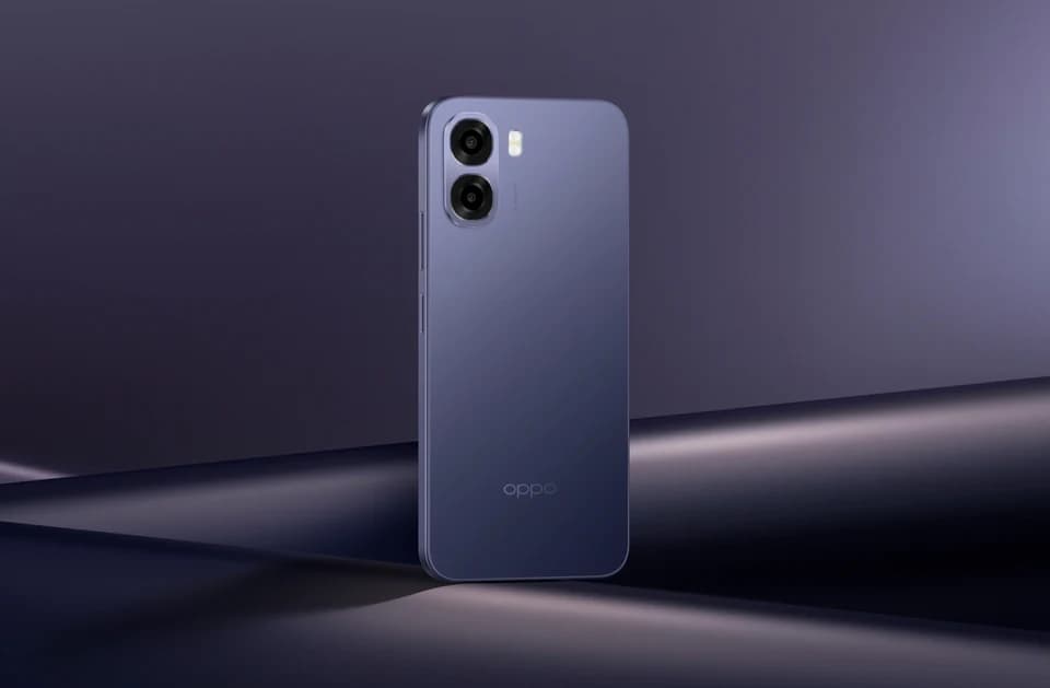 OPPO A6x Black Purple, fotografia ufficiale ambientata del retro