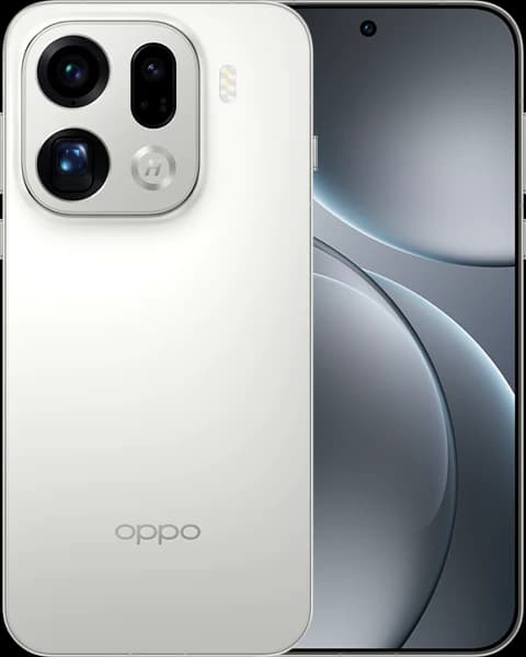 OPPO Find X9 Pro Silk White, fotografia ufficiale posteriore e frontale