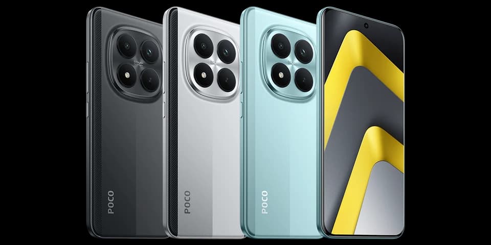 POCO M8 Pro 5G, fotografie ufficiali delle finiture con vista frontale