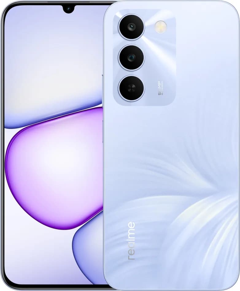 Realme C100 5G Blooming Purple, fotografia ufficiale frontale e posteriore