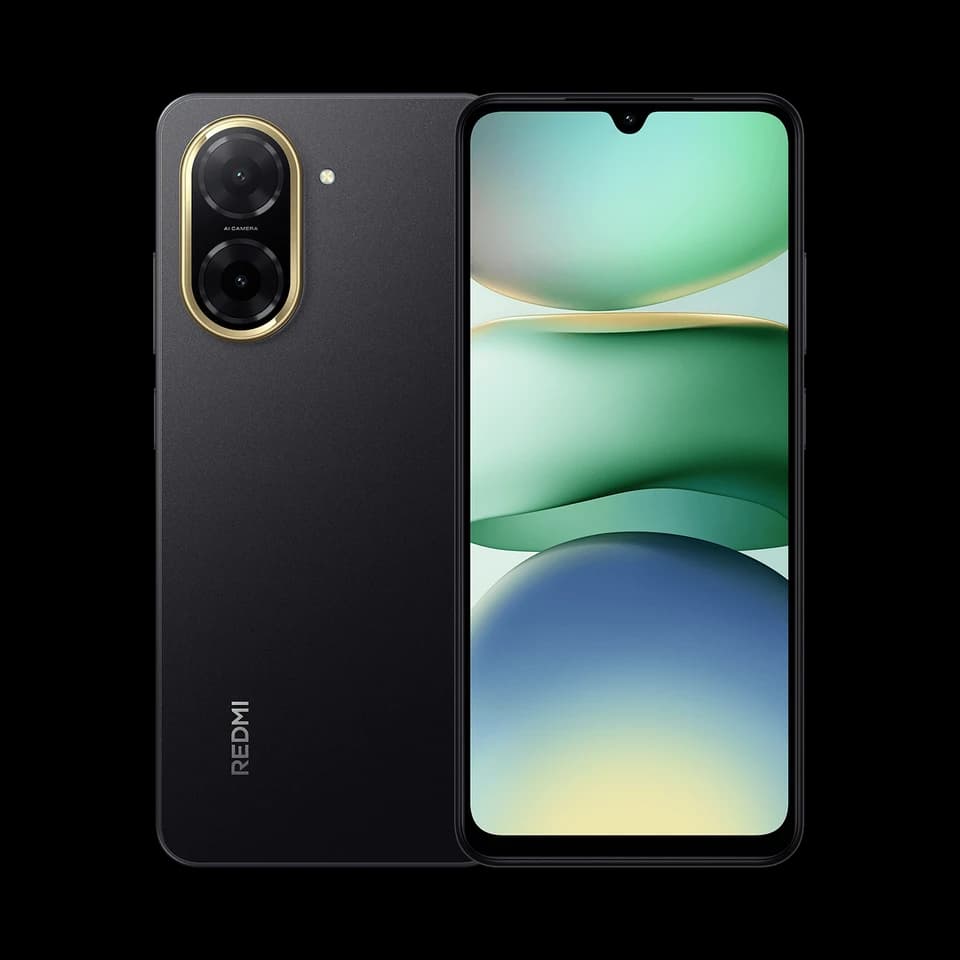 Xiaomi Redmi A5 nero, vista frontale e posteriore