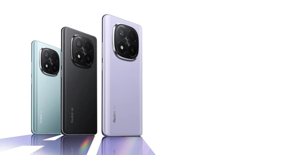 Redmi Note 14 Pro+ 5G nelle tre colorazioni ufficiali, con Midnight Black al centro