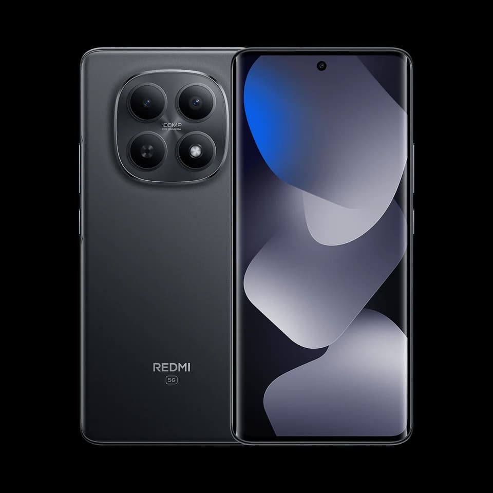 Xiaomi Redmi Note 15 5G Black, fotografia ufficiale frontale e posteriore