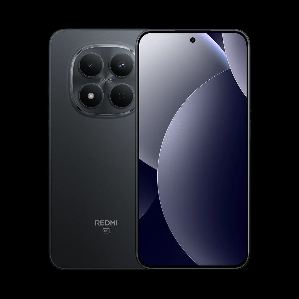 REDMI Note 15 Pro 5G nero, vista frontale e posteriore