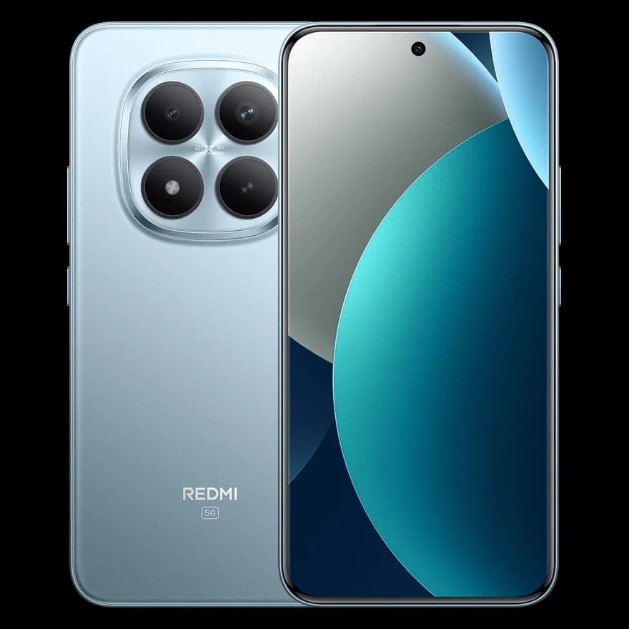 REDMI Note 15 Pro+ 5G Glacier Blue, fotografia ufficiale posteriore e frontale
