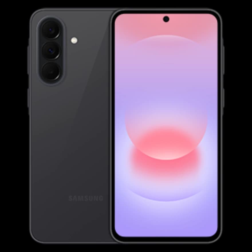 Samsung Galaxy A37 5G Awesome Charcoal, fotografia ufficiale posteriore e frontale