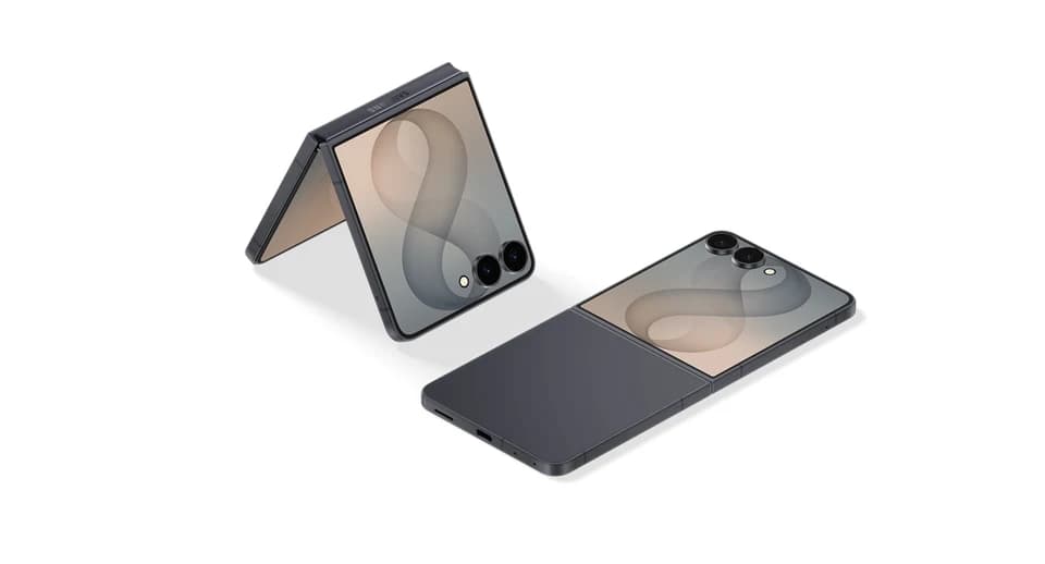 Samsung Galaxy Z Flip8 Graphite, fotografia ufficiale del modello a conchiglia