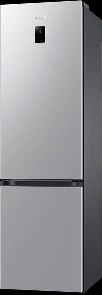 Samsung RB38C672CSA/EF Silver Inox a porte chiuse, vista di tre quarti, fotografia ufficiale