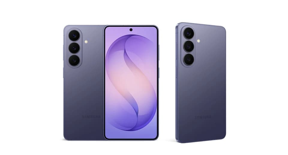 Samsung Galaxy S26 Cobalt Violet, fotografia ufficiale frontale e posteriore